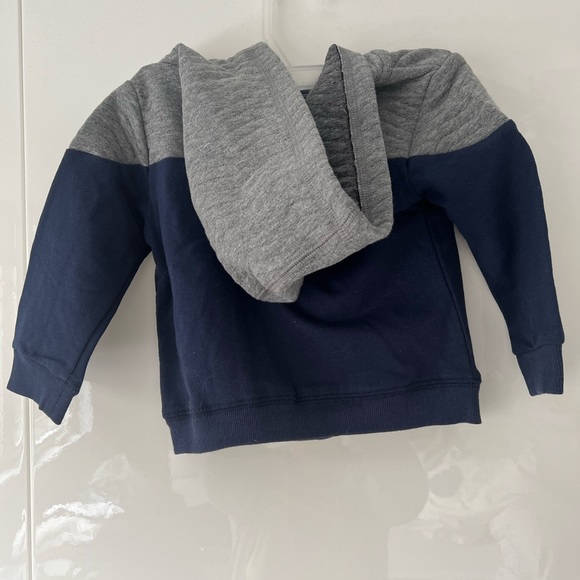 Joe Fresh & First Impressions - Long sleeved onesie & Hoodie - White, Blue/grey - Picture 6 of 7